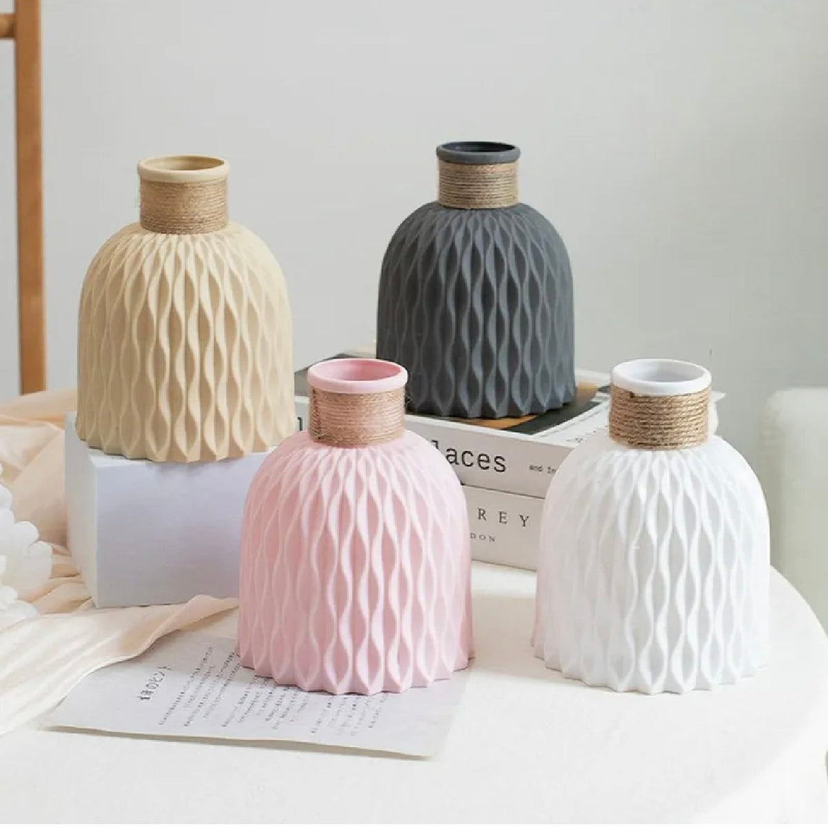 Plastic Water Ripple Design Vase